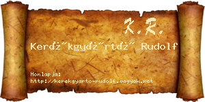 Kerékgyártó Rudolf névjegykártya