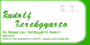 rudolf kerekgyarto business card