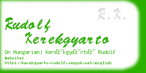 rudolf kerekgyarto business card